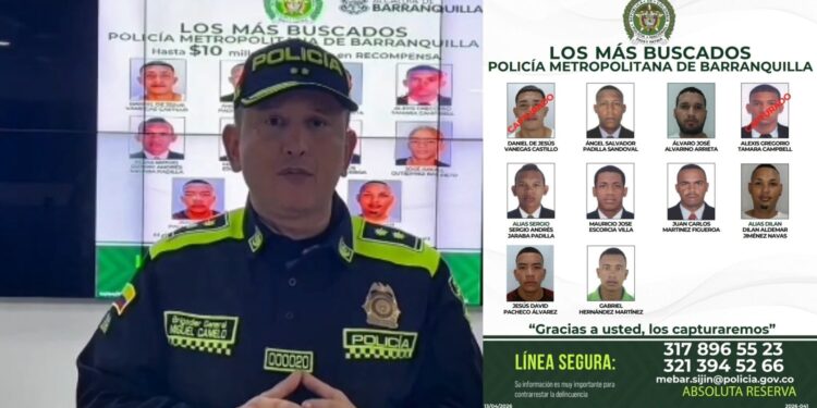 "Hasta $10 millones de recompensa": autoridades intensifican la "cacería" contra los más buscados de Barranquilla