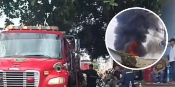 “Hubo una explosión en el área de pintura”: bomberos controlaron incendio en ebanistería del barrio Atlántico