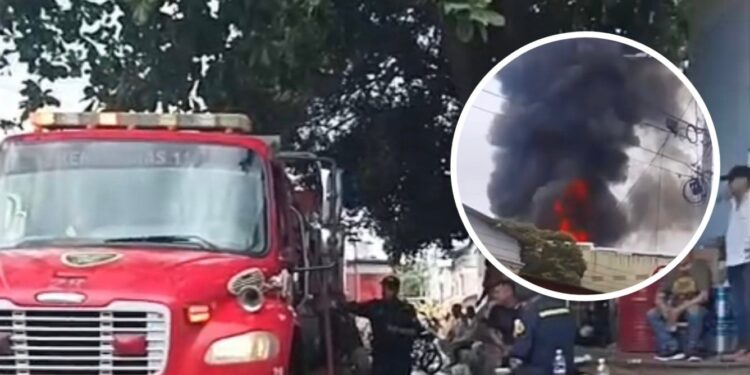 “Hubo una explosión en el área de pintura”: bomberos controlaron incendio en ebanistería del barrio Atlántico