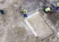 La excavación ilegal revela una gran villa romana con elaborados mosaicos