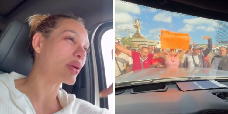 Andrea Valdiri vivió fuerte altercado con manifestantes tras llevar ayudas a Venezuela