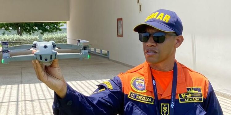 Dimar evalúa con drones y tecnología de precisión solicitud de concesión marítima en Playa Miramar