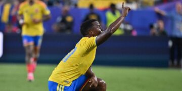 Jhon Arias marcó contra Ghana su primer gol oficial con la Selección Colombia