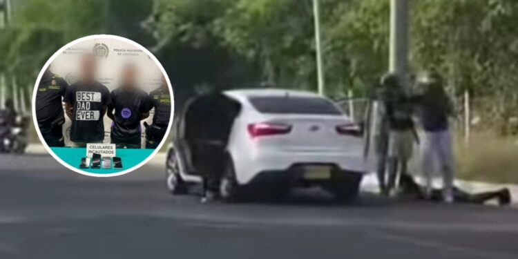 Operativo de la Sijín dejó dos capturados, un menor aprehendido y recuperación de vehículo hurtado en Alameda del Río