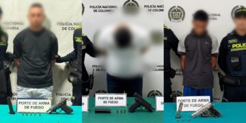 Tres armas de fuego incautadas y tres personas capturadas durante operativos policiales en el suroccidente de Barranquilla