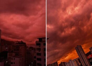 Video | El cielo rojo sorprendió a Venezuela tras los recientes terremotos