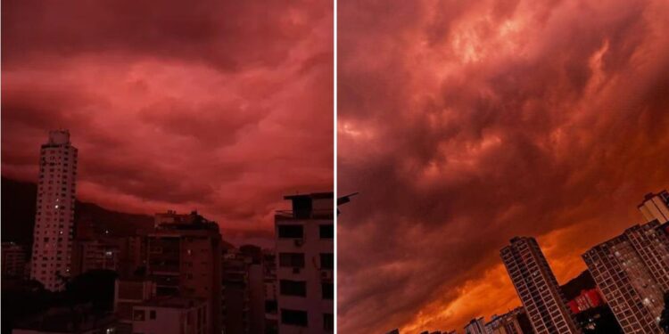 Video | El cielo rojo sorprendió a Venezuela tras los recientes terremotos
