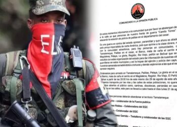 Alerta en el sur del Cesar y Bolívar: supuesto comunicado del ELN anuncia paro armado en varios municipios