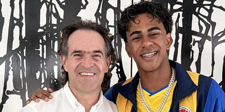 Lamine Yamal se puso la camiseta de Colombia en la Feria de las Flores