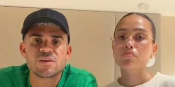 Luis Díaz y su esposa recolectan ayudas para afectados por el terremoto