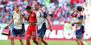 Musiala volvió a sufrir un desvanecimiento en amistoso con el Bayern Múnich