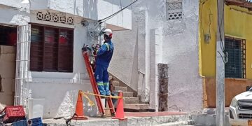 Reposición de elementos eléctricos en un sector del barrio Delicias